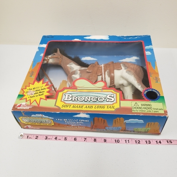 Toy Concepts Broncos Horse Soft Mane & Tail with Saddle Vintage Toy - Picture 13 of 13